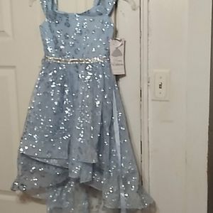 Light sky blue sparkling dress